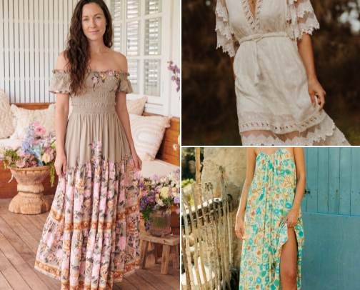 Gorgeous feminine dresses from Australian stores that make me feel like a goddess cover photo collage