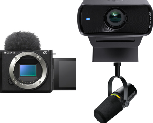 The Home Creator Setup: Gear for YouTube, Podcasts & Streaming From Your Desk cover photo collage