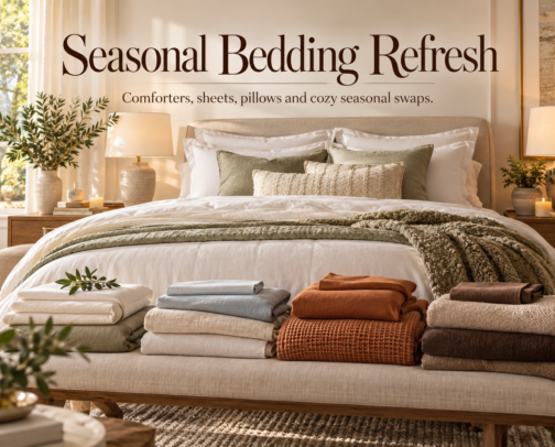 Seasonal Bedding Refresh... cover photo collage