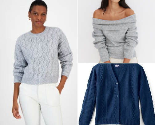 A Guiide to Sweaters for all Occasions. cover photo collage