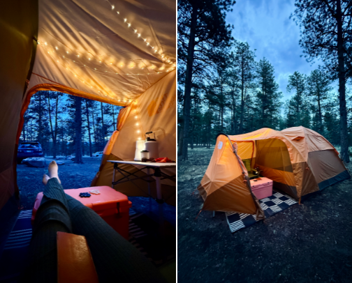 Camping setup cover photo collage