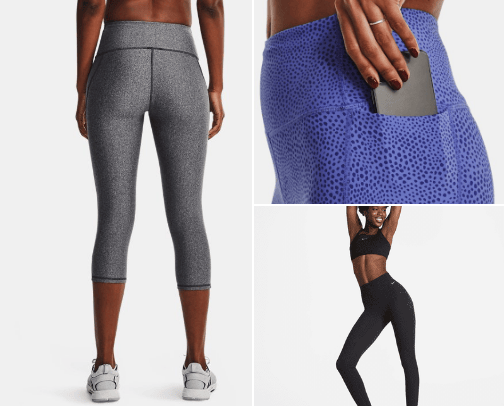Exercise leggings cover photo collage
