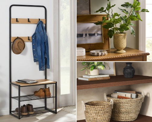 Rainy-Day Fall Entryway Fixes for Shoes, Coats, and Clutter cover photo collage