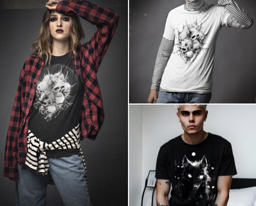 Gothic Heavy Metal & Skull T-shirts cover photo collage