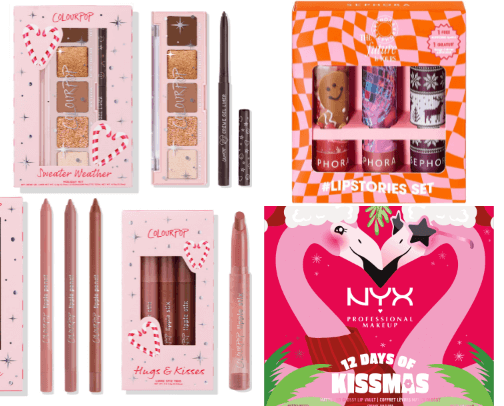 2023 Holiday Makeup cover photo collage