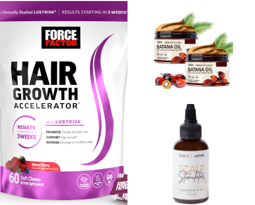 Hair growth must haves for all hair types cover photo collage