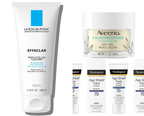 Morning skin routine for teenagers cover photo collage