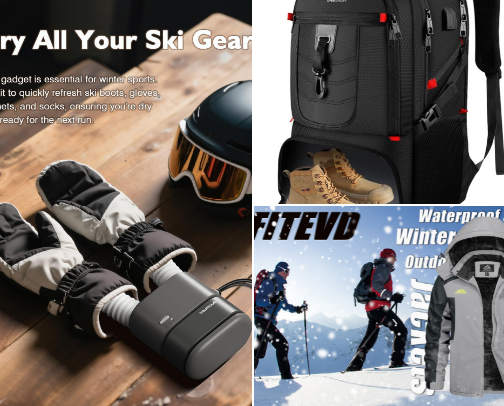 Esquí y montaña en invierno 🎿⛷️ cover photo collage