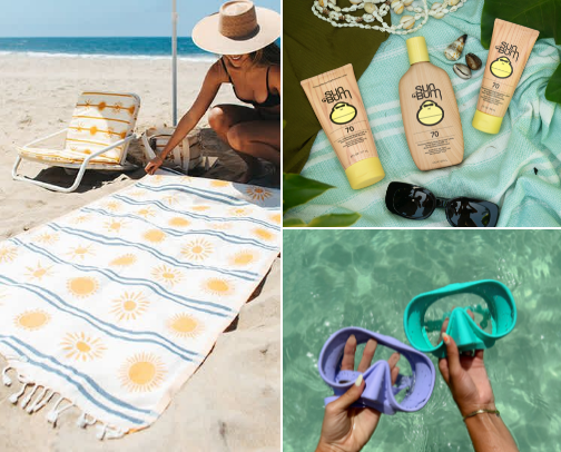 What to take to the beach! 🌞🌊🌴 cover photo collage