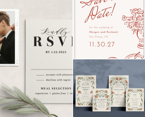 Wedding Stationary cover photo collage