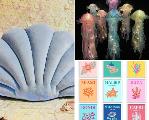 Aesthetic beach room! 🌊☀️ cover photo collage