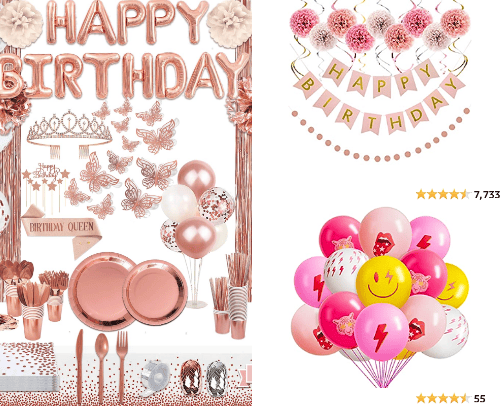 Teen Girl Birthday Party cover photo collage