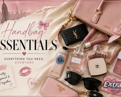 What Every Girl Needs in Her Bag 👜🎀 | Handbag Essentials cover photo collage