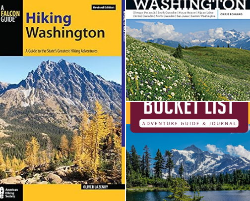 Get Free - Exploring Washington, Evergreen: Land of Natural Wonders Travel & Trail Guide cover photo collage