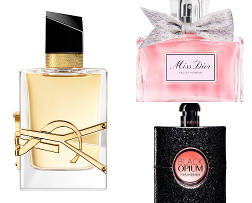 Top designer perfumes for women cover photo collage