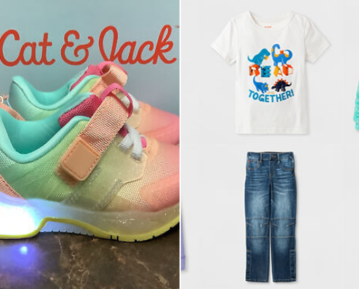 Kids adorable, fun clothing & footwear cover photo collage