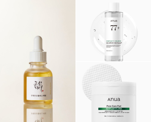 Korean skincare for that glass skin glow ✨ cover photo collage