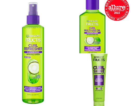 Curly hair products cover photo collage