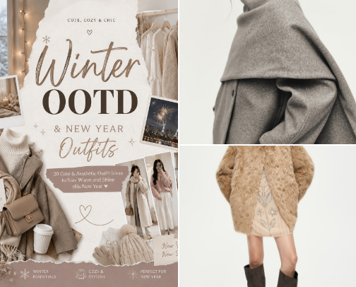 ❄️ Winter OOTD & New Year Outfits cover photo collage