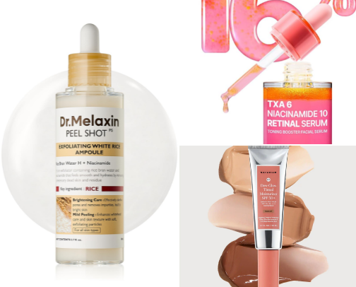Favorite skincare products cover photo collage
