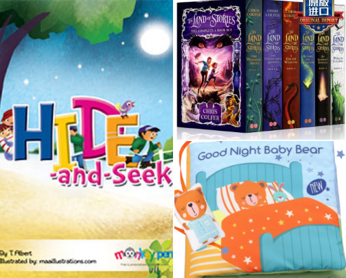 Books for kids cover photo collage