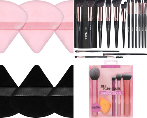 Affordable Brushes, Puffs and Sponges cover photo collage
