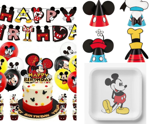 Mickey Mouse Birthday Party cover photo collage