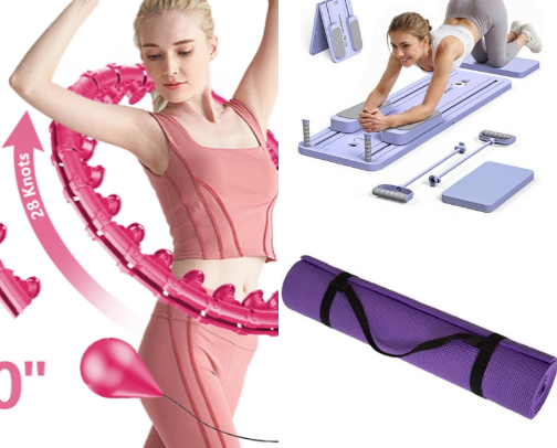 Exercise equipment cover photo collage