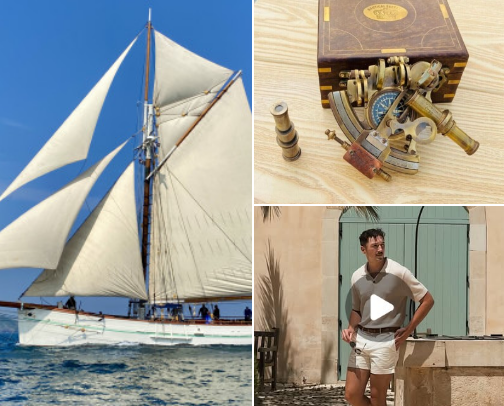 Nautical Elegance: Classic Yachts & Riviera Dreams cover photo collage