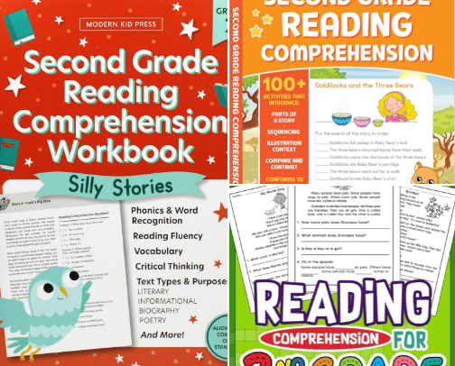 PDF Free - The 2nd Grade Reading Comprehension Workbook for Kids: Silly and Engaging Stories, Biographies, Poetry and Informational Text to Improve Reading Comprehension and Phonics (2nd Grade Workbook) companions cover photo collage