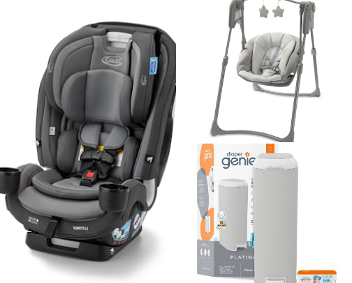 Baby items I use for my kids cover photo collage