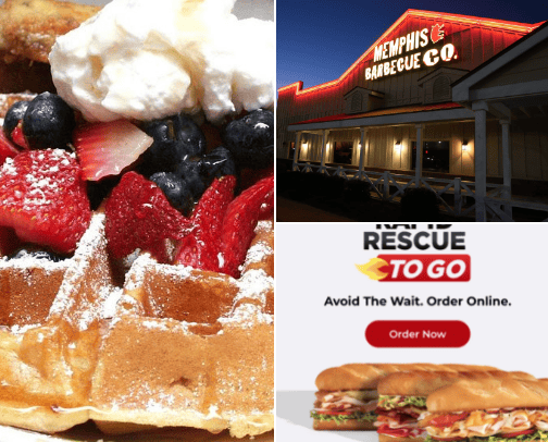 Gluten free restaurants and best road trip snacks cover photo collage