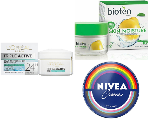 cheap skincare products cover photo collage