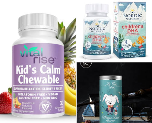 Kids vitamins cover photo collage