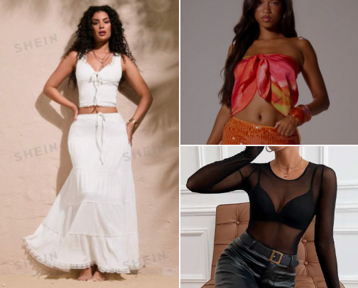 Spring/summer tops and skirts cover photo collage