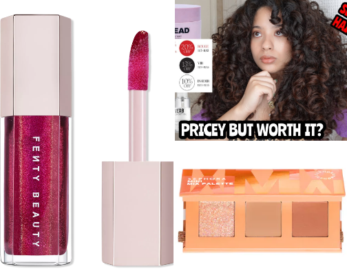 Makup products cover photo collage