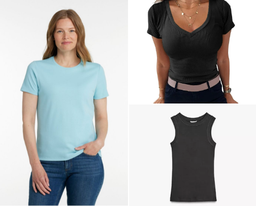 BASIC AFFORDABLE TOPS FOR WOMEN cover photo collage