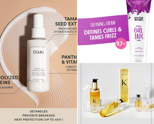 Hair products💈 cover photo collage