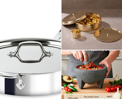 Non-toxic, practical and romantic kitchen items cover photo collage