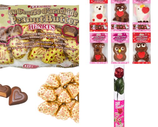 Valentines day chocolate cover photo collage