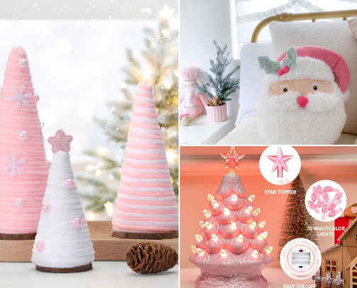 Dreaming of a Pink Christmas cover photo collage