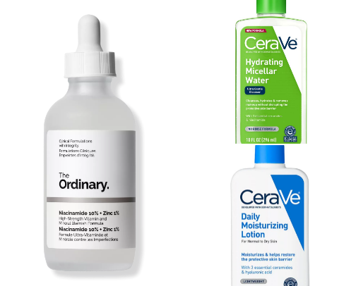 skincare for oily/combinated skin ! cover photo collage