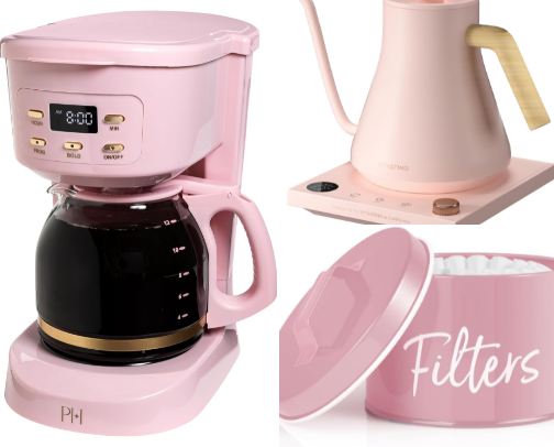 Pink Soft Girl Coffee Bar Aesthetic cover photo collage