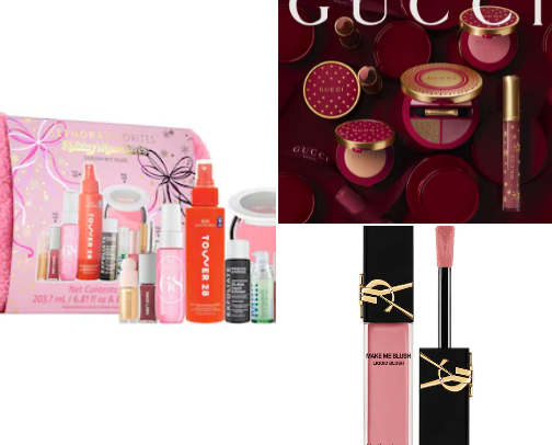 Make up products cover photo collage