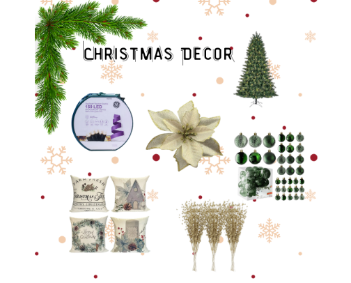 Christmas decor cover photo collage
