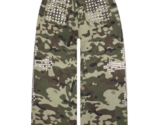 studded camo joggers cover photo collage