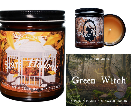 cozy autumn & halloween candles from etsy 🍂 cover photo collage