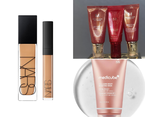My favorite beauty/skincare recs cover photo collage