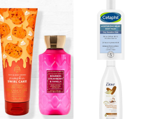 Skin care lotion cover photo collage