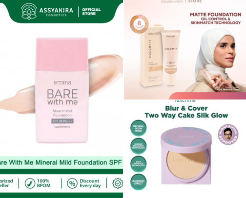 Makeup 2026 Flawless Skin Like Filter - Tahan 12 Jam di Cuaca Panas ( Skin Tint Era) cover photo collage